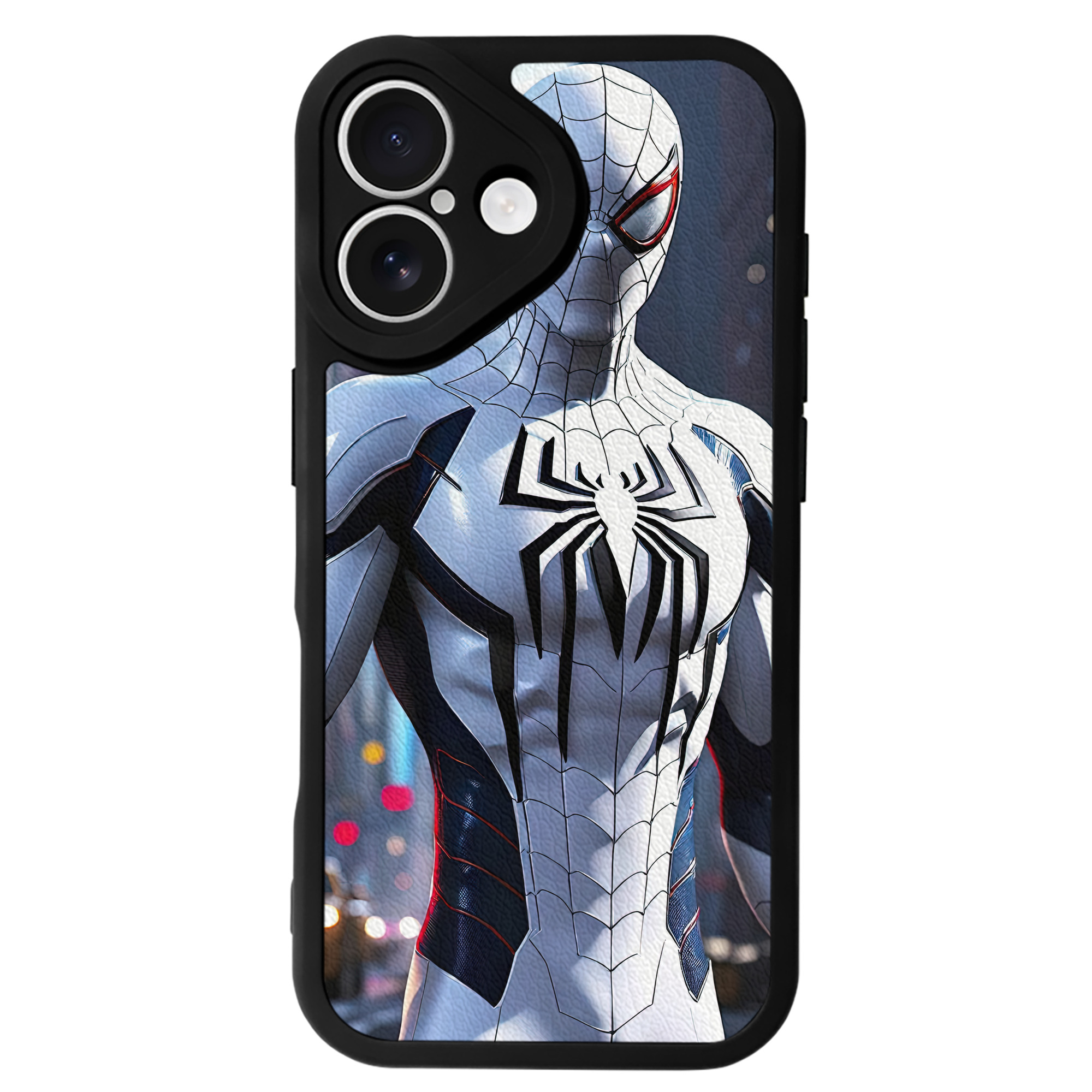 （画像用） Spider Man スパイダーマン 【iPhone 16シリーズ対応】シリコンスマホケース（レザー調） 材質：シリコン